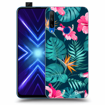 Obal pro Honor 9X - Pink Monstera