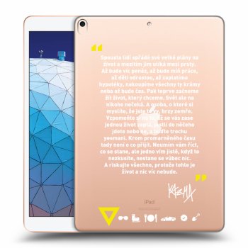 Picasee silikonový průhledný obal pro Apple iPad Air 10.5" 2019 (3.gen) - Kazma - BUĎTE TROCHU YESMANI
