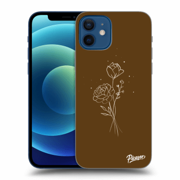 Obal pro Apple iPhone 12 - Brown flowers