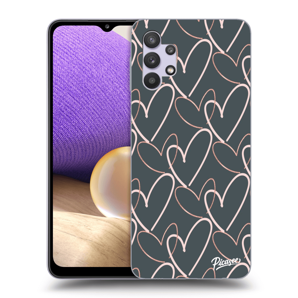 Picasee silikonový průhledný obal pro Samsung Galaxy A32 5G A326B - Lots of love