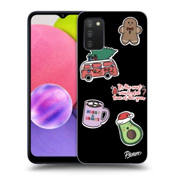 Obal pro Samsung Galaxy A02s A025G - Christmas Stickers