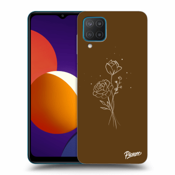 Obal pro Samsung Galaxy M12 M127F - Brown flowers