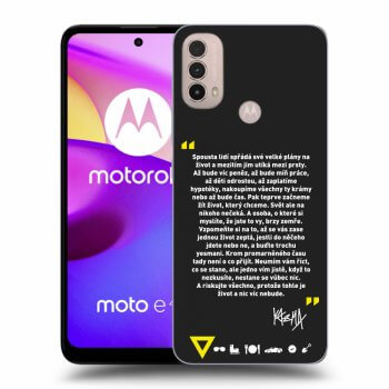 Picasee silikonový černý obal pro Motorola Moto E40 - Kazma - BUĎTE TROCHU YESMANI