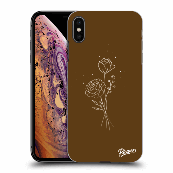 Obal pro Apple iPhone XS Max - Brown flowers