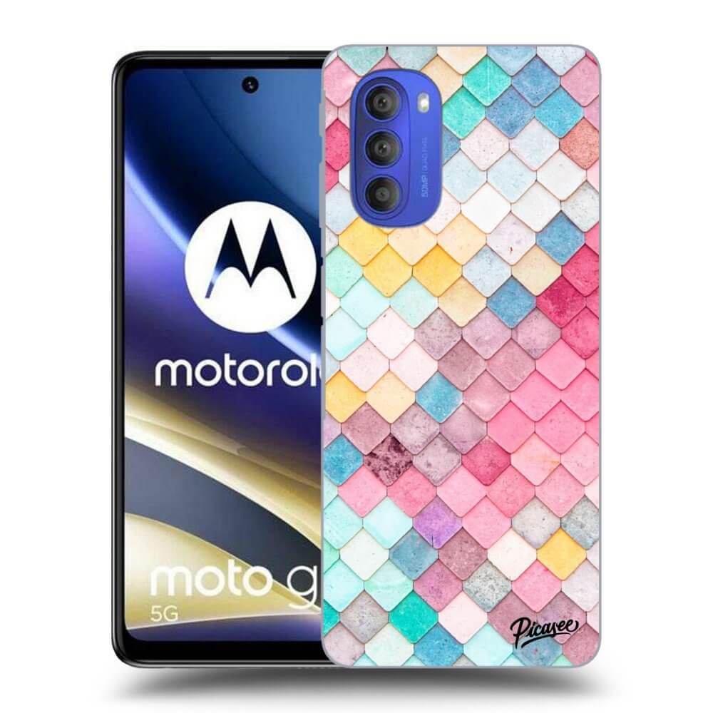 Picasee silikonový černý obal pro Motorola Moto G51 - Colorful roof