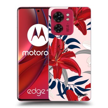 Obal pro Motorola Edge 40 - Red Lily
