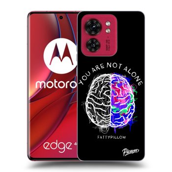Picasee silikonový černý obal pro Motorola Edge 40 - Brain - White