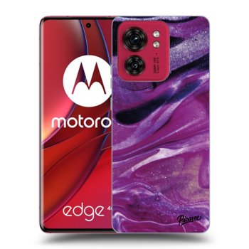 Obal pro Motorola Edge 40 - Purple glitter