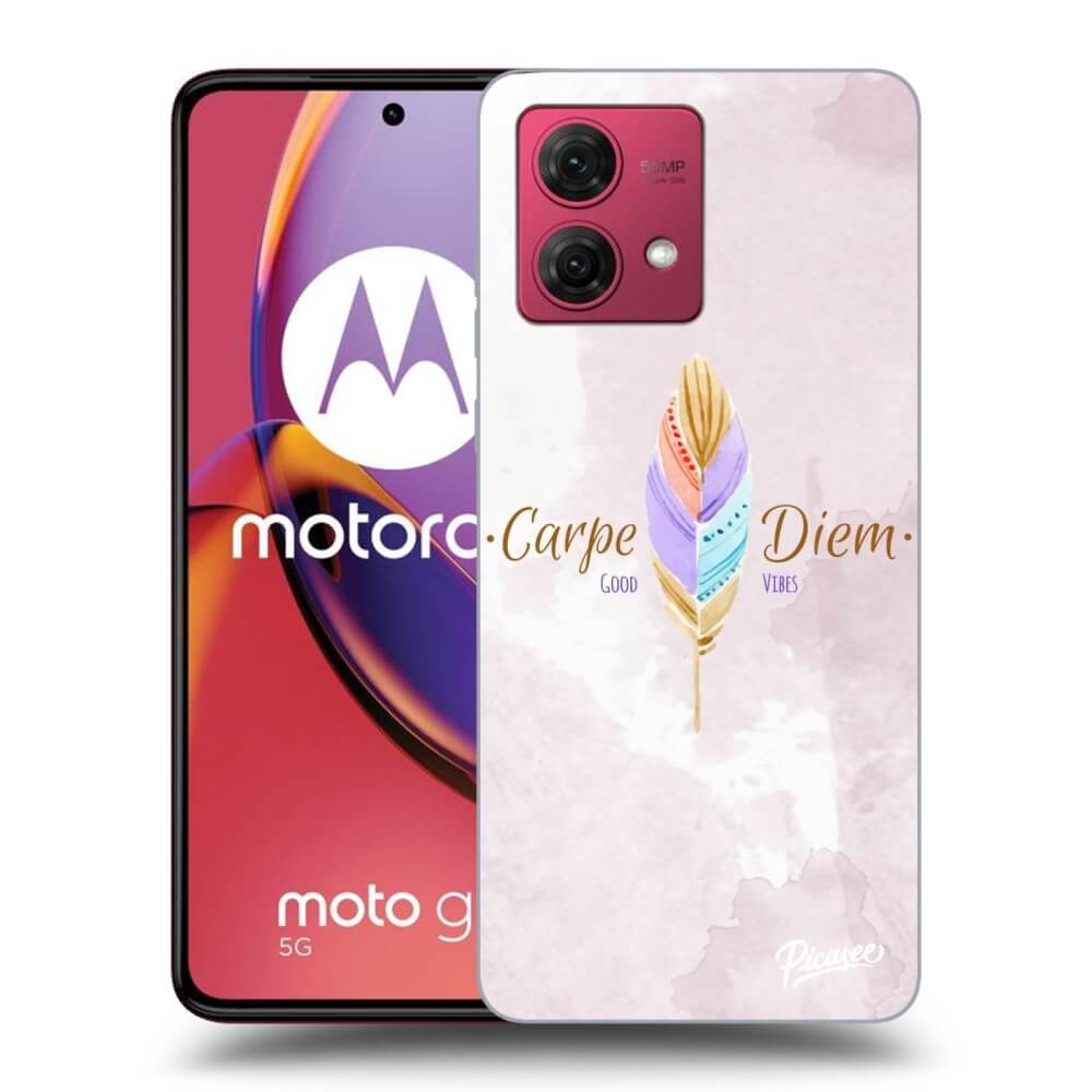 Picasee silikonový černý obal pro Motorola Moto G84 5G - Carpe Diem