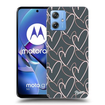 Picasee silikonový černý obal pro Motorola Moto G54 5G - Lots of love