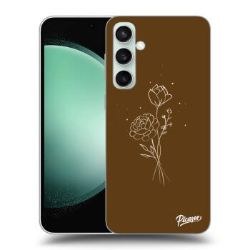 Obal pro Samsung Galaxy S23 FE S711B - Brown flowers