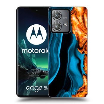 Obal pro Motorola Edge 40 Neo - Gold blue