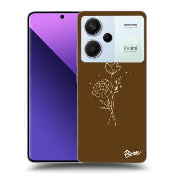 Obal pro Xiaomi Redmi Note 13 Pro+ 5G - Brown flowers