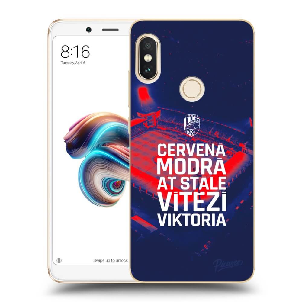 Picasee silikonový průhledný obal pro Xiaomi Redmi Note 5 Global - FC Viktoria Plzeň E
