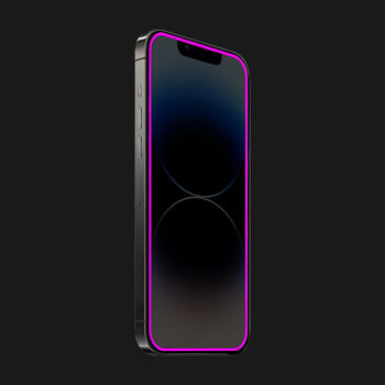 Picasee Ochranné tvrzené sklo se svítícím rámečkem pro Apple iPhone X/XS - Růžová