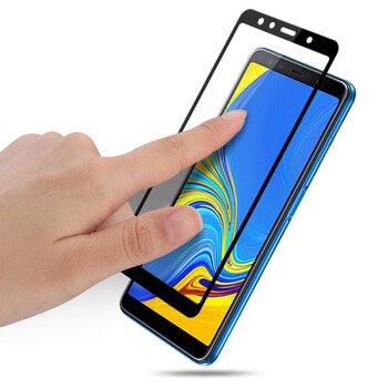 3x Picasee 3D tvrzené sklo s rámečkem pro Samsung Galaxy A7 2018 A750F - černé - 2+1 zdarma