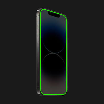 Picasee Ochranné tvrzené sklo se svítícím rámečkem pro Apple iPhone 15 - Zelená