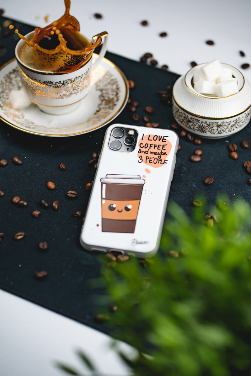 Kryt na mobil s designem Cute coffee