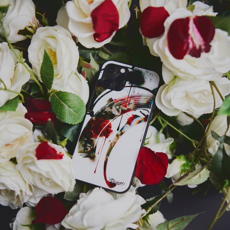 Kryt na mobil s designem Roses white