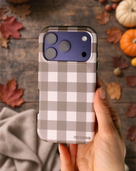 Picasee Fashion Case MagSafe Apple iPhone 15 Pro Max - Brown grid