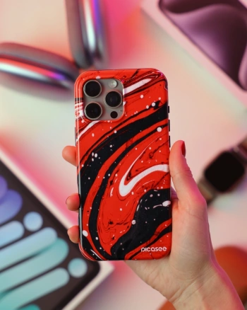 Picasee Fashion Case pro Samsung Galaxy S22 Ultra 5G - Red black