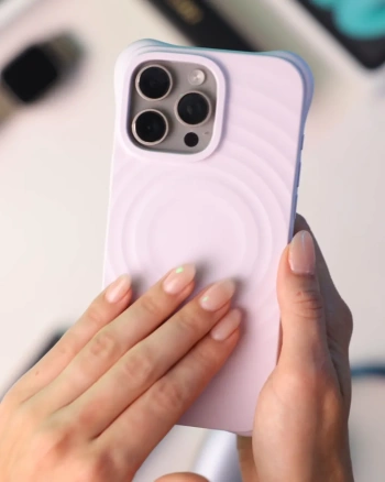 Picasee Shock-proof case MagSafe na Apple iPhone 15 - Vlastní gravírování - Růžová