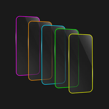 Picasee Ochranné tvrzené sklo se svítícím rámečkem pro Samsung Galaxy M13 M135F - Růžová