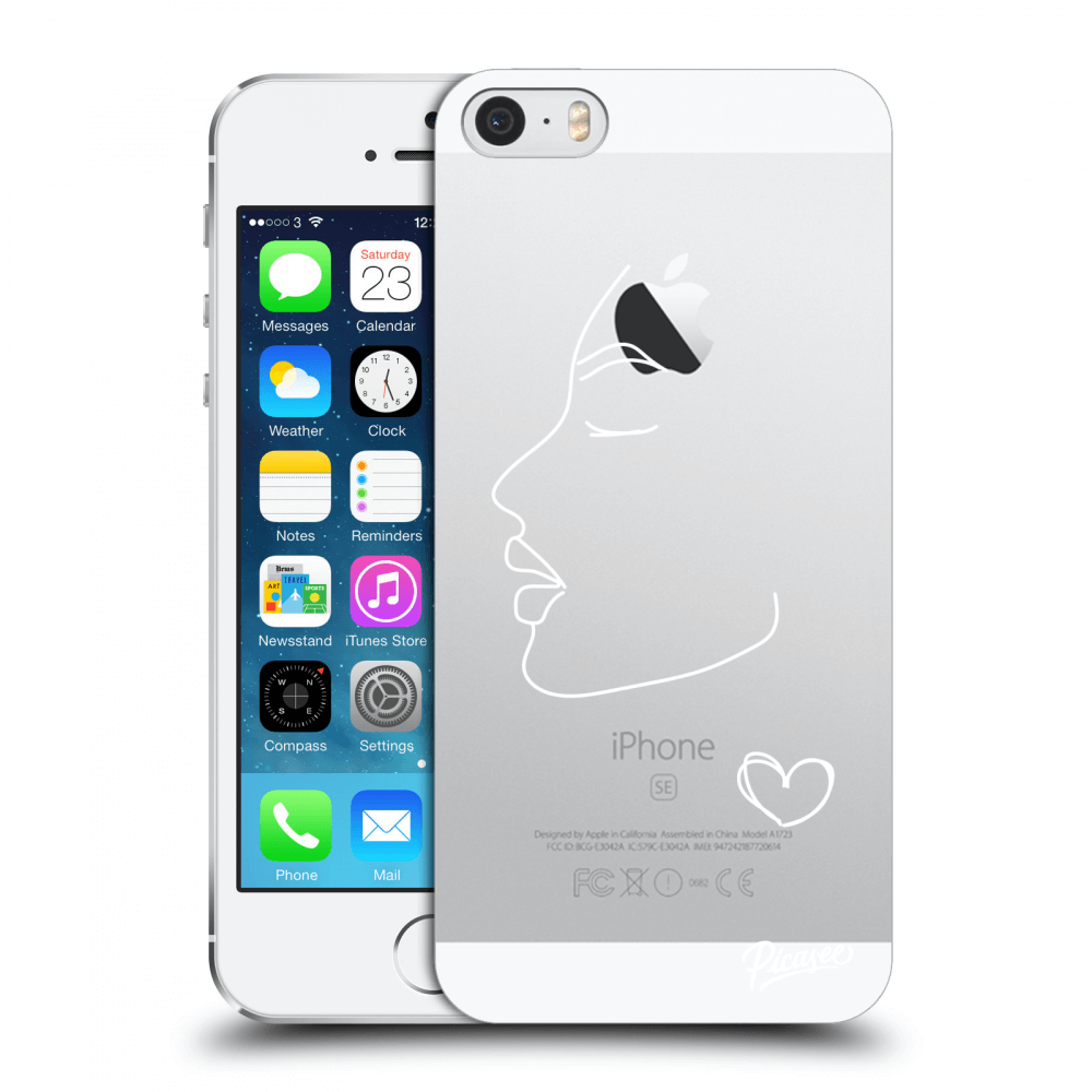 Picasee silikonový průhledný obal pro Apple iPhone 5/5S/SE - Couple girl White