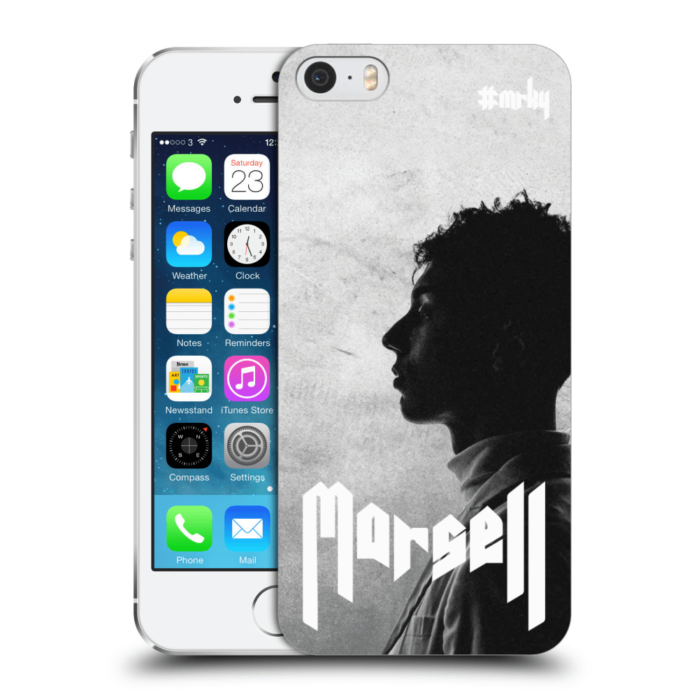 Picasee plastový černý obal pro Apple iPhone 5/5S/SE - Marsell white