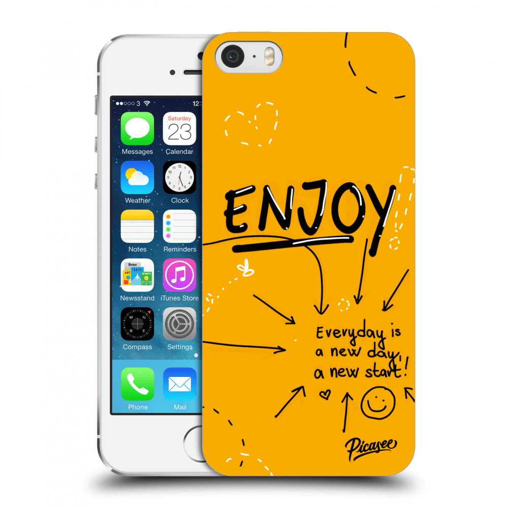 Picasee silikonový průhledný obal pro Apple iPhone 5/5S/SE - Enjoy