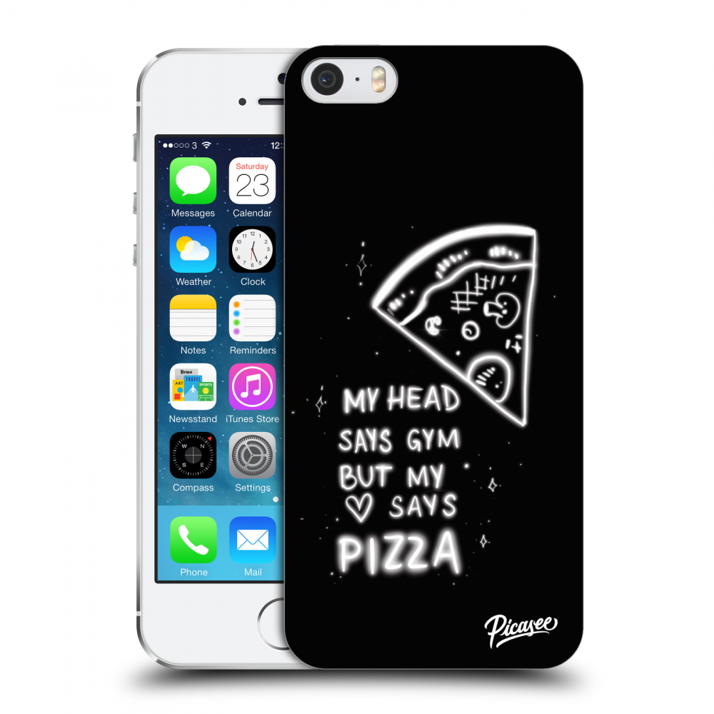 Picasee silikonový průhledný obal pro Apple iPhone 5/5S/SE - Pizza