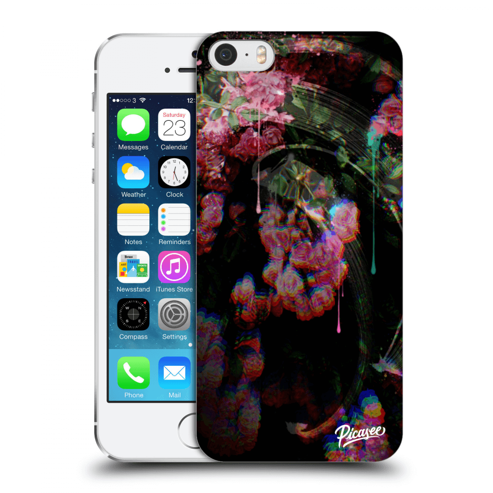 Picasee silikonový průhledný obal pro Apple iPhone 5/5S/SE - Rosebush limited