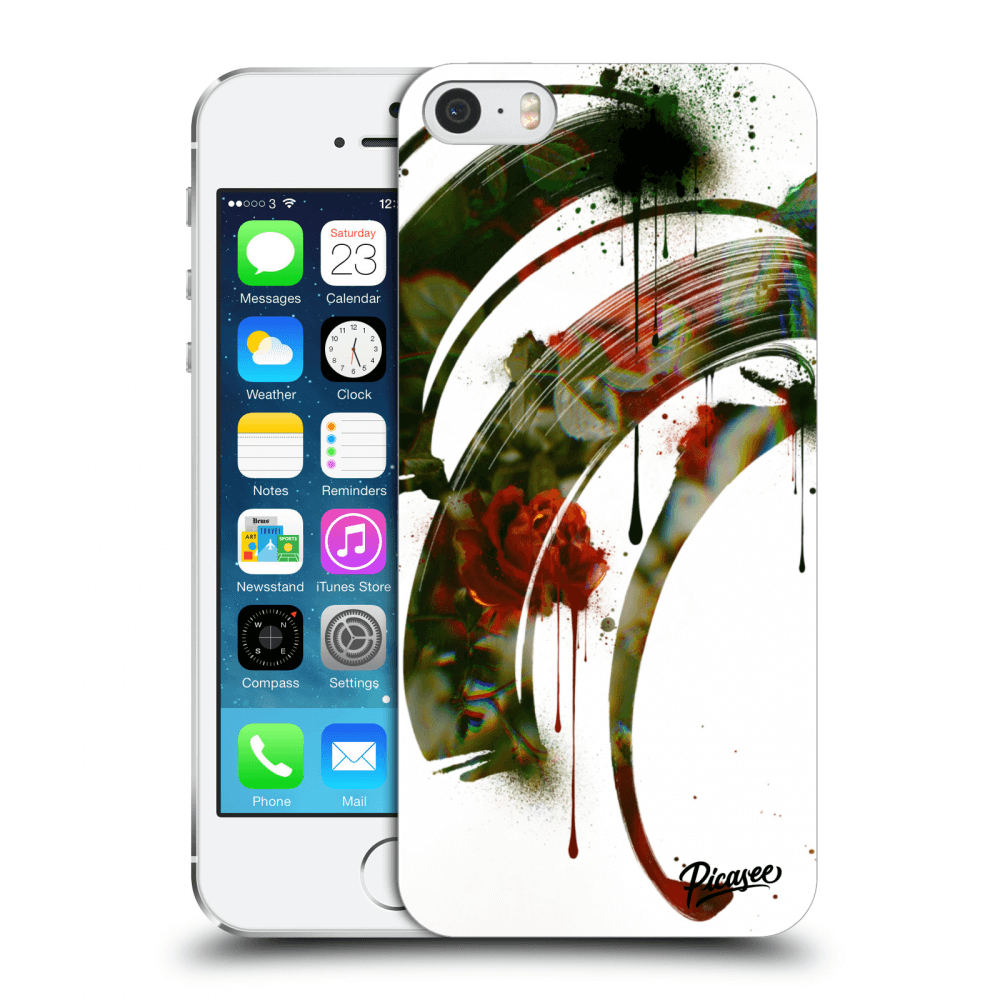 Picasee silikonový průhledný obal pro Apple iPhone 5/5S/SE - Roses white