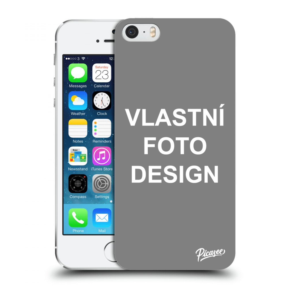 Picasee plastový černý obal pro Apple iPhone 5/5S/SE - Vlastní fotka/motiv