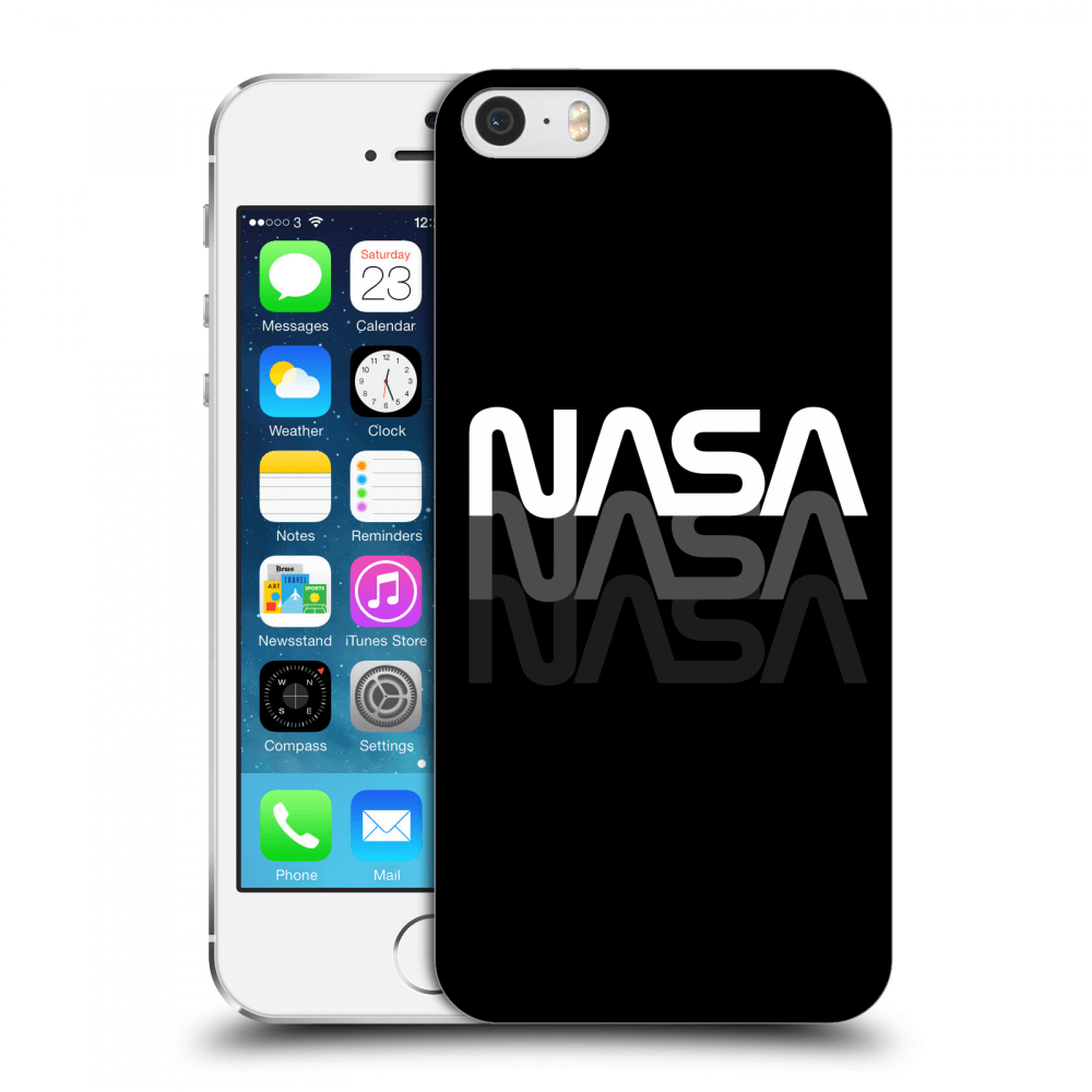 Picasee silikonový průhledný obal pro Apple iPhone 5/5S/SE - NASA Triple