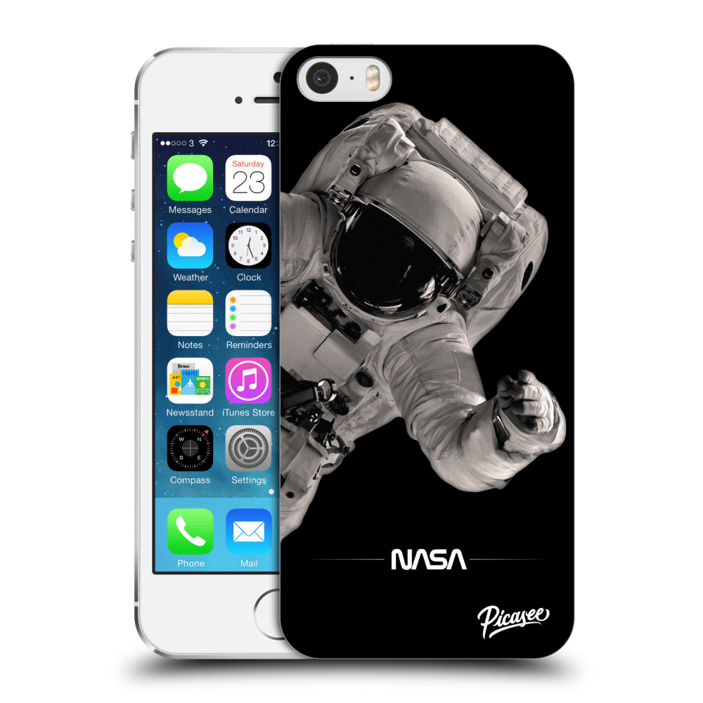 Picasee silikonový průhledný obal pro Apple iPhone 5/5S/SE - Astronaut Big