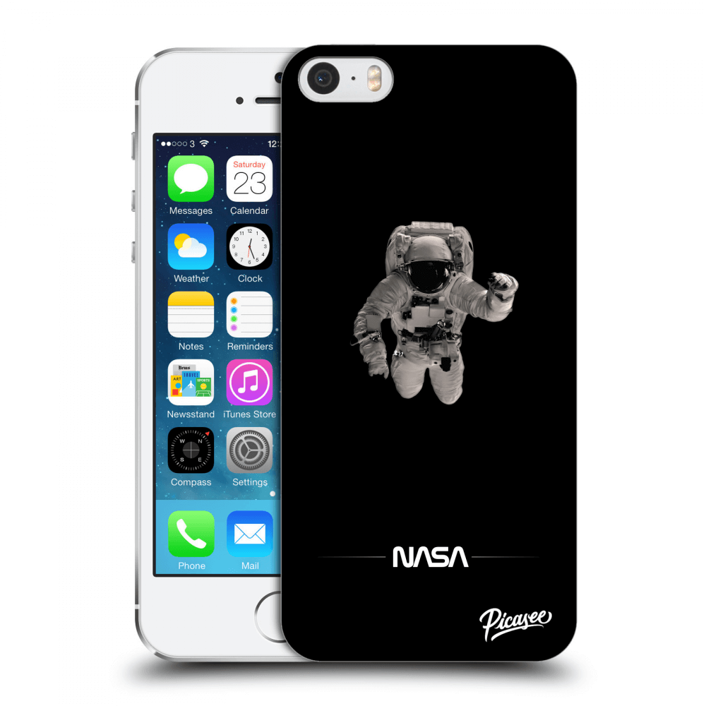Picasee silikonový průhledný obal pro Apple iPhone 5/5S/SE - Astronaut Minimal