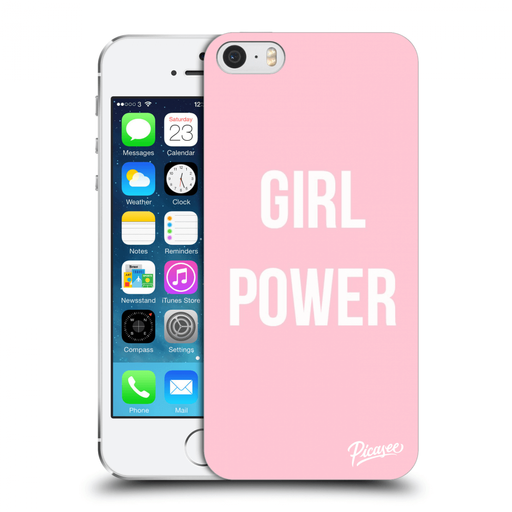 Picasee silikonový průhledný obal pro Apple iPhone 5/5S/SE - Girl power