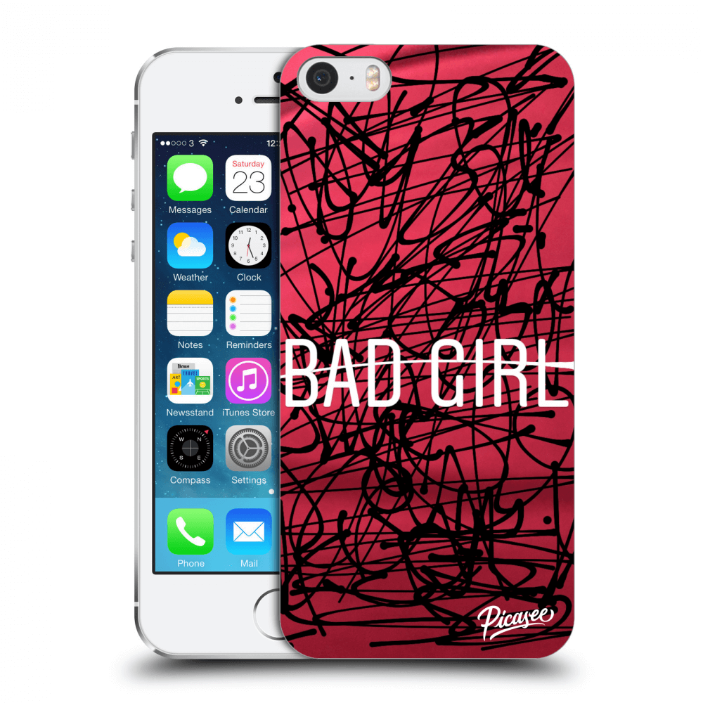 Picasee silikonový průhledný obal pro Apple iPhone 5/5S/SE - Bad girl