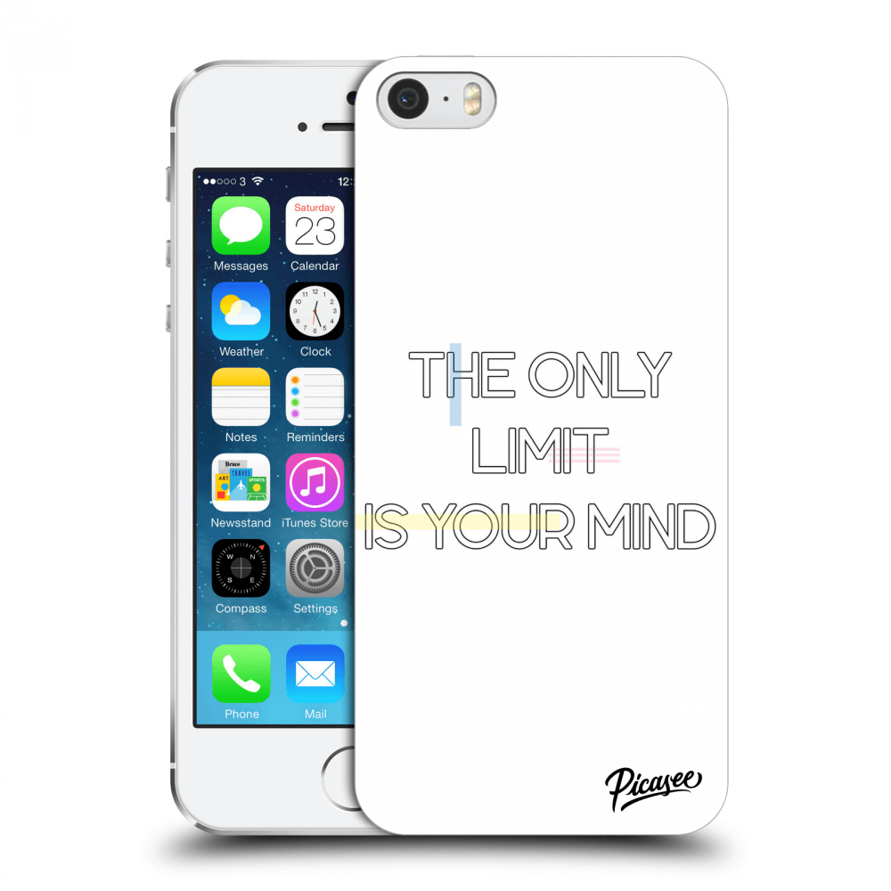 Picasee silikonový průhledný obal pro Apple iPhone 5/5S/SE - The only limit is your mind