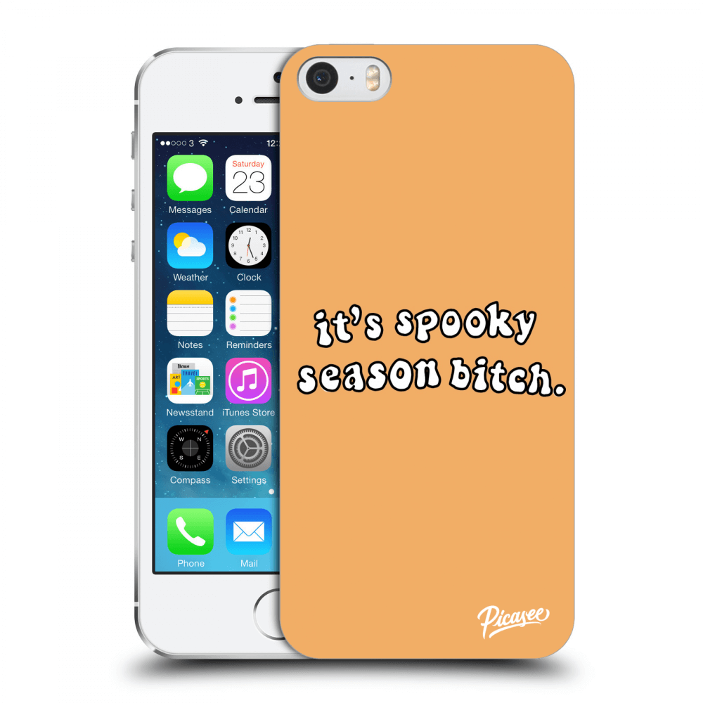 Picasee silikonový průhledný obal pro Apple iPhone 5/5S/SE - Spooky season