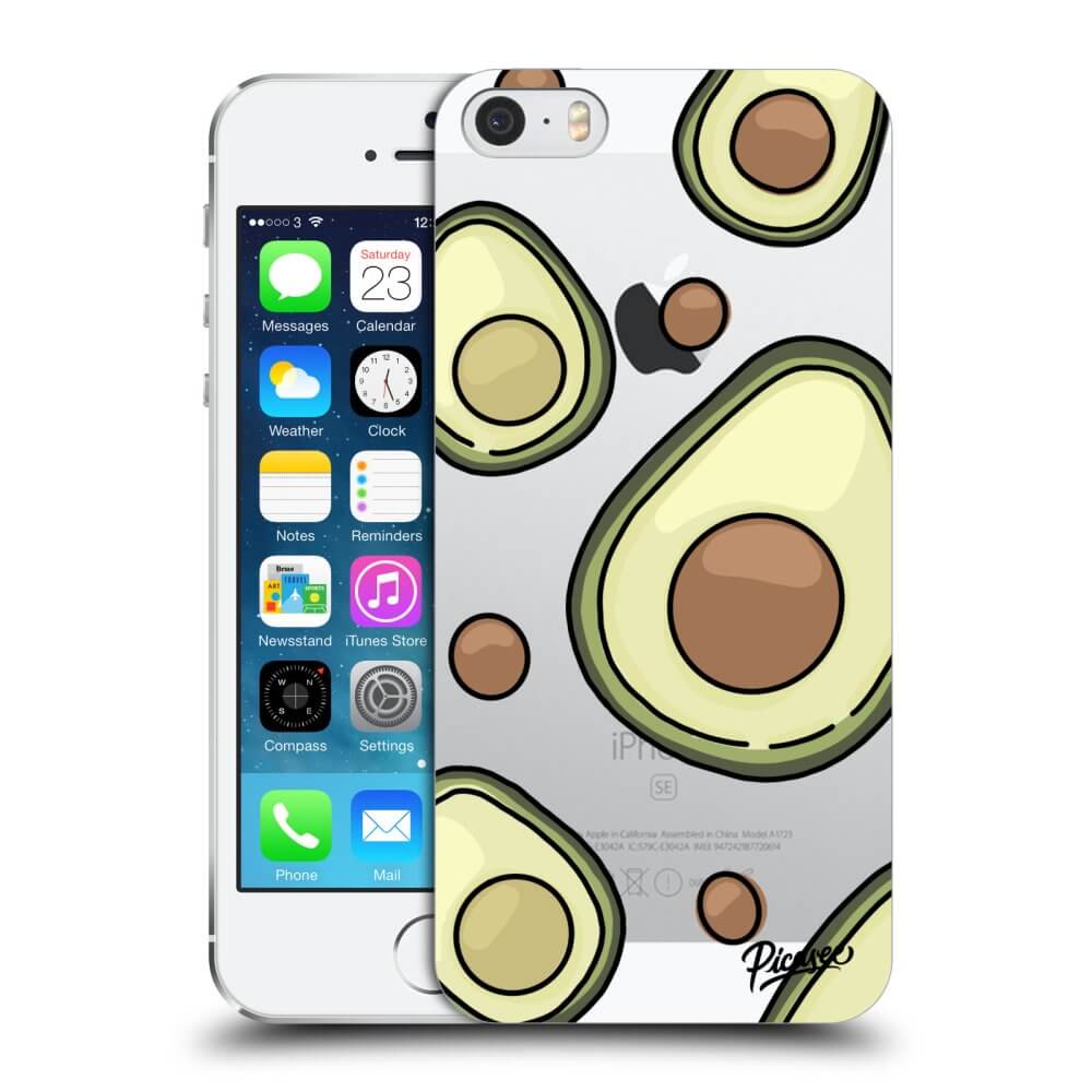 Picasee silikonový průhledný obal pro Apple iPhone 5/5S/SE - Avocado