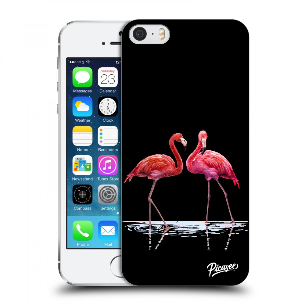 Picasee ULTIMATE CASE pro Apple iPhone 5/5S/SE - Flamingos couple