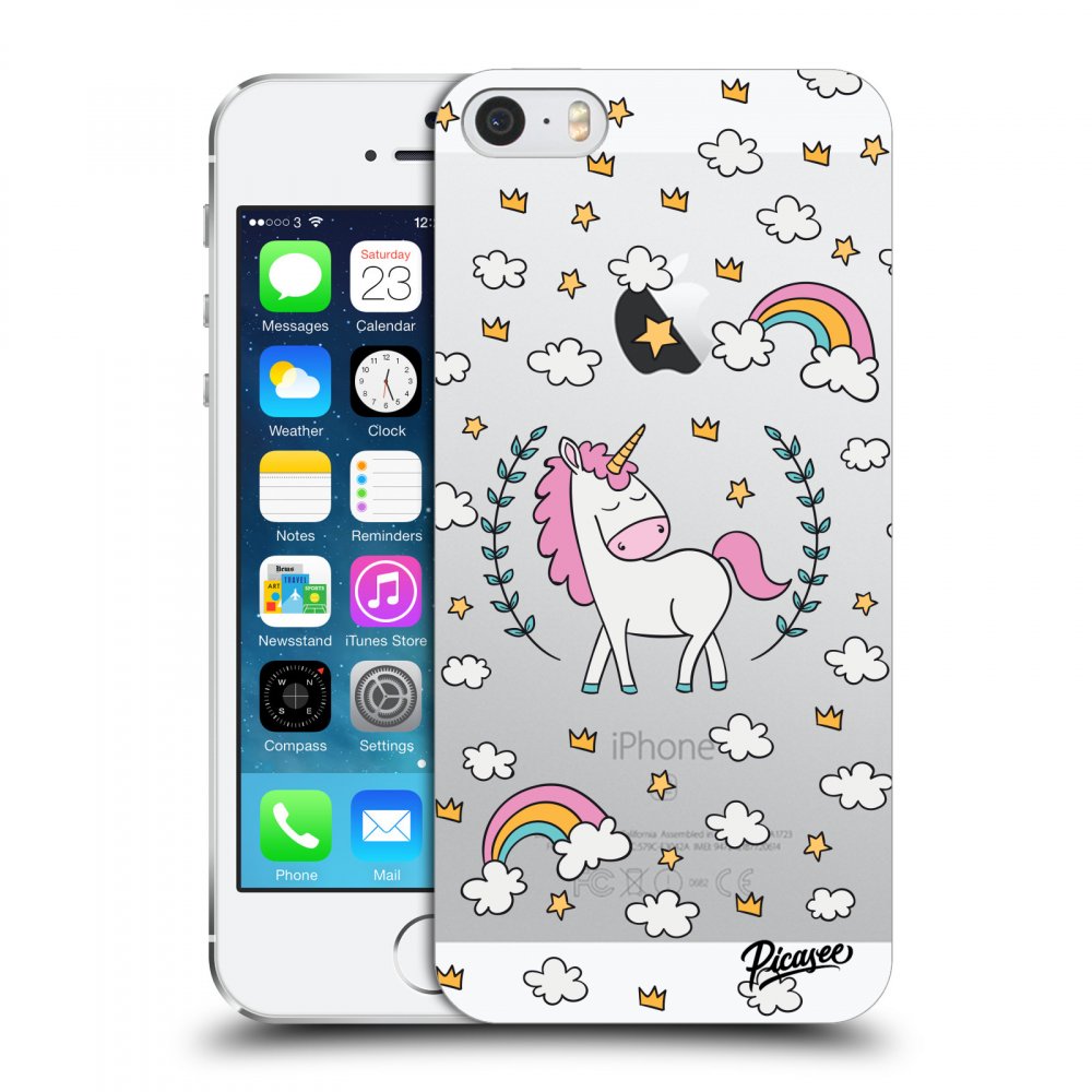 Picasee plastový průhledný obal pro Apple iPhone 5/5S/SE - Unicorn star heaven