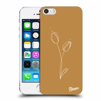 Picasee silikonový průhledný obal pro Apple iPhone 5/5S/SE - Tulips