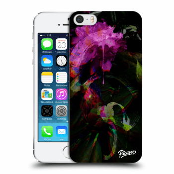Picasee silikonový průhledný obal pro Apple iPhone 5/5S/SE - Peony Color