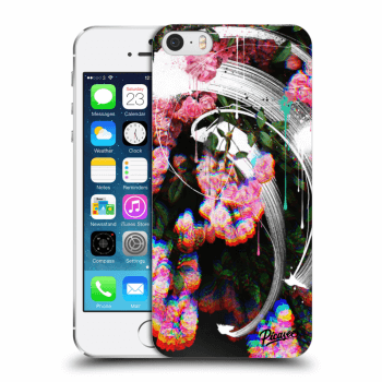 Picasee silikonový průhledný obal pro Apple iPhone 5/5S/SE - Rosebush white