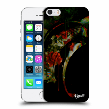 Picasee silikonový průhledný obal pro Apple iPhone 5/5S/SE - Roses black