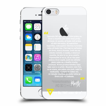 Picasee silikonový průhledný obal pro Apple iPhone 5/5S/SE - Kazma - BUĎTE TROCHU YESMANI