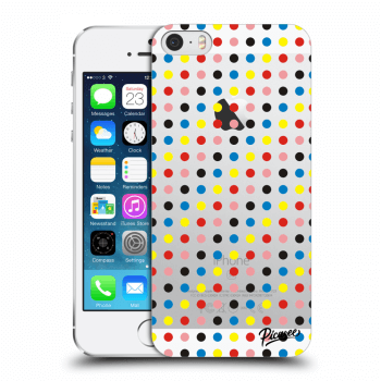 Picasee plastový průhledný obal pro Apple iPhone 5/5S/SE - Colorful dots